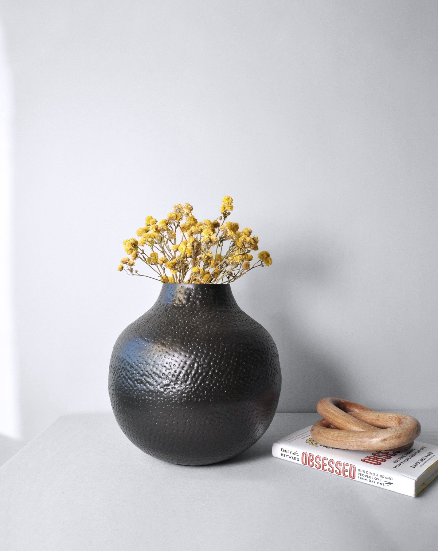 Yellow Dried Button Chrysanthemum Flowers | 15 Stems