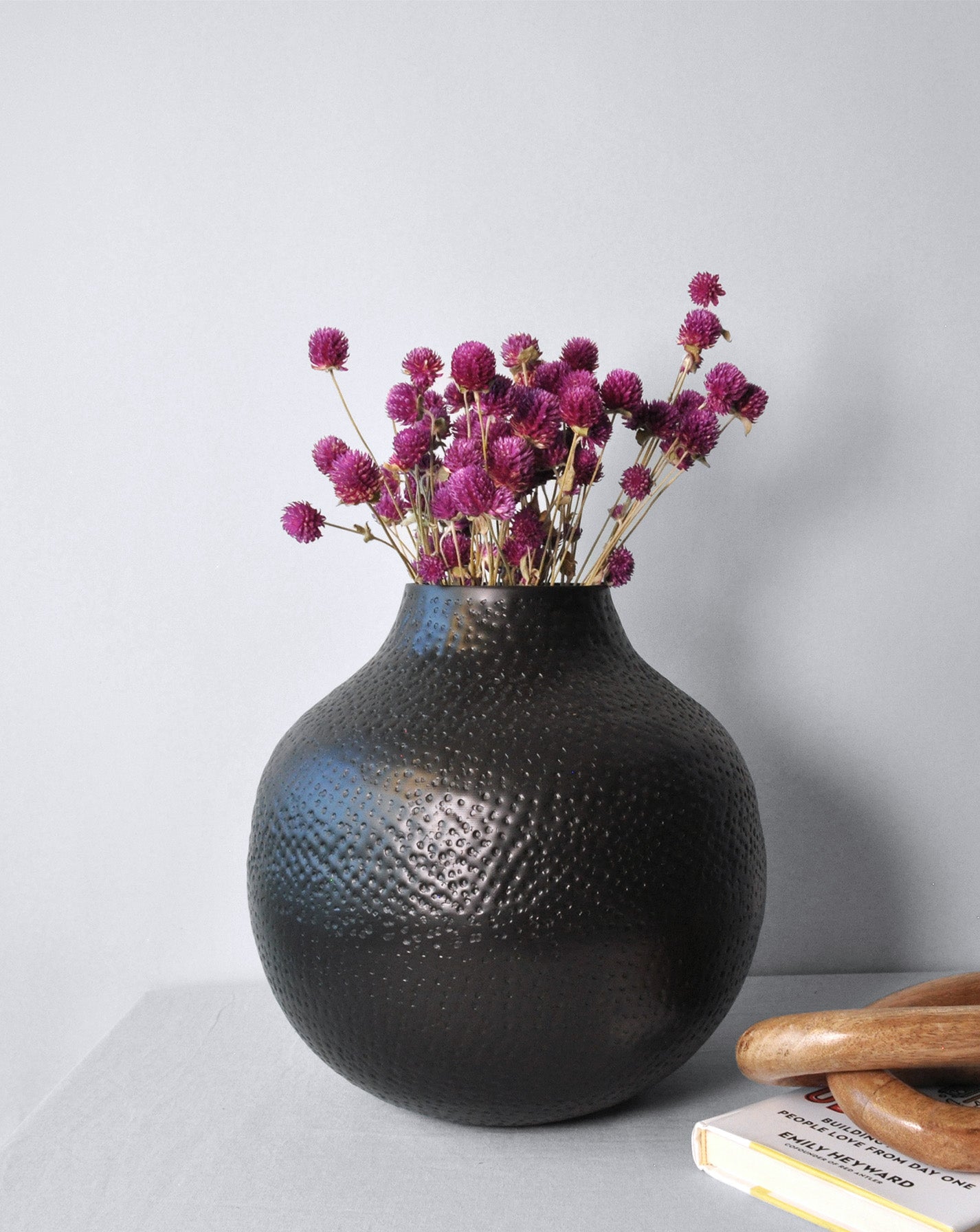 Gomphrena Magenta Dried flowers bunch | 25 stems