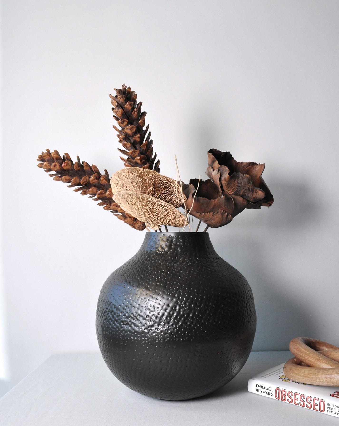 Natural Tall Pine Cones | 4 Stems