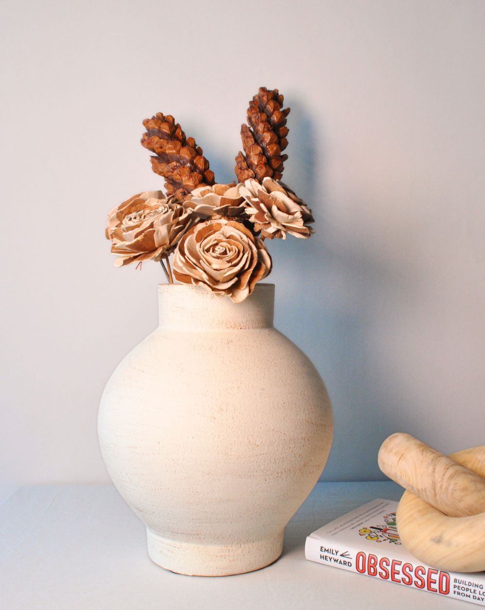 Almond Rose Sola Flower | 5 Stems