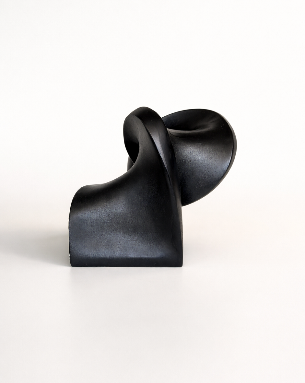 Black Fluid Wooden Sculpture