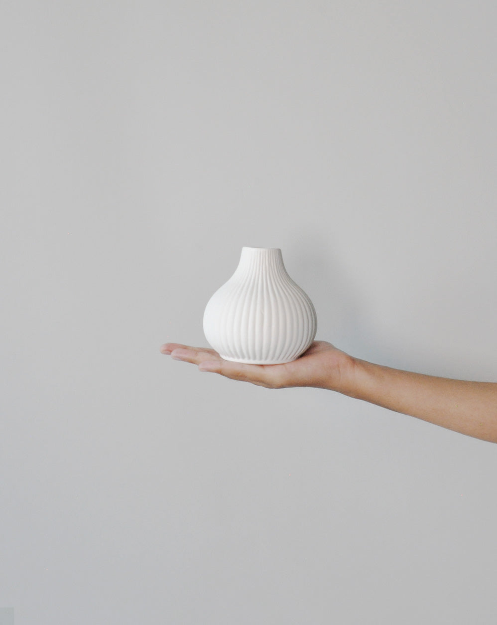 Fluted Clay Trio Ceramic Vase Set