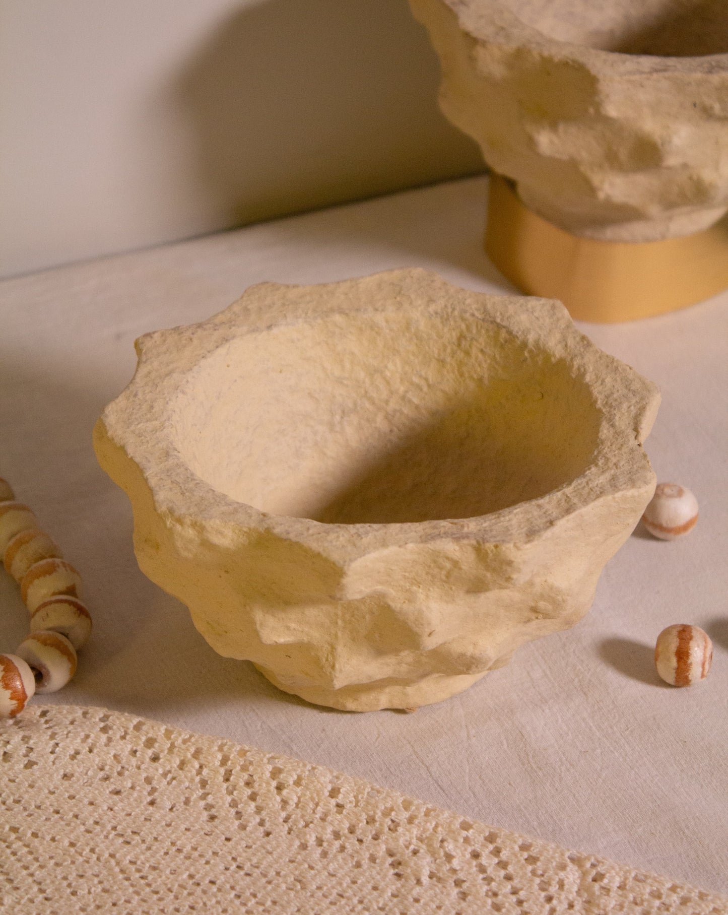 Sculptural Paper Mache Bowl