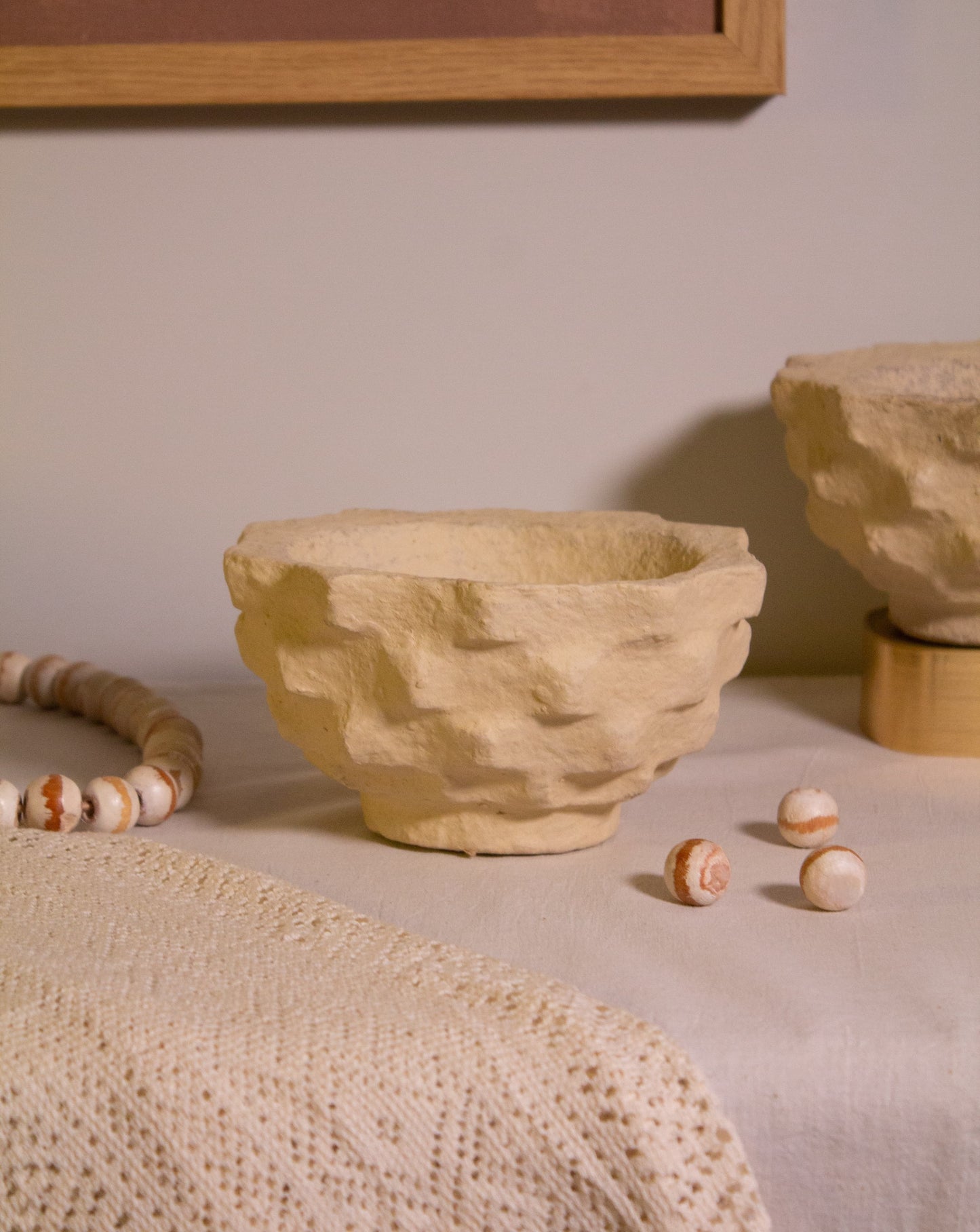 Sculptural Paper Mache Bowl
