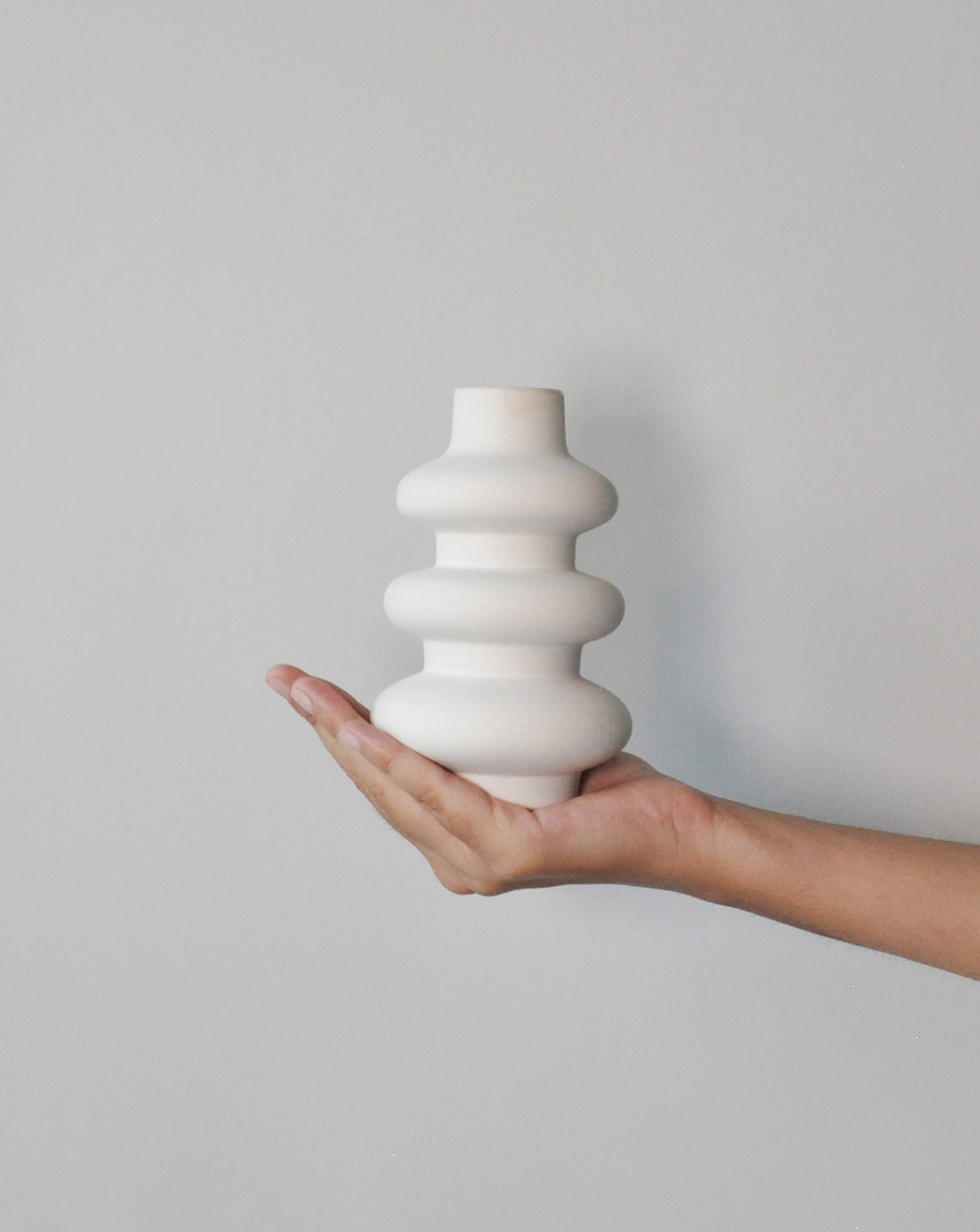 Three Fin Ceramic Vase