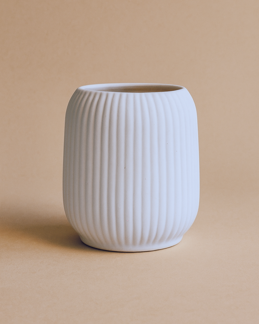 Fluted Clay Trio Ceramic Vase Set