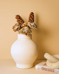 Almond Rose Sola Flower | 5 Stems