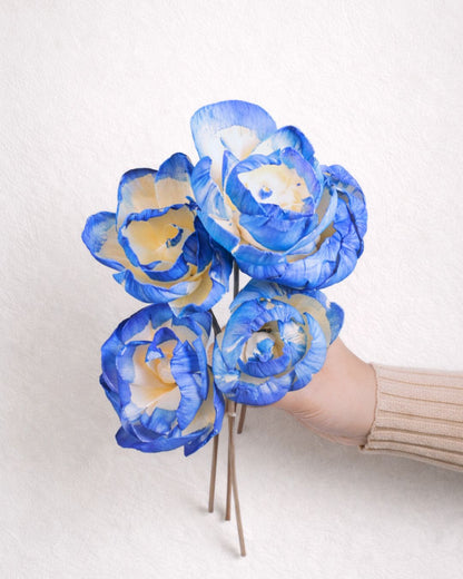 Indigo Peony Sola Flowers (Pack of 5)