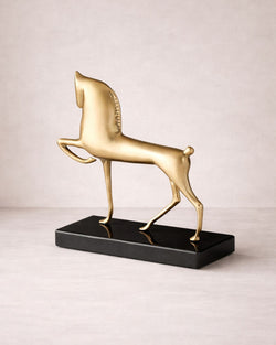 Metal Horse Sculptural Table Decor