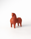 Modern Rust Red Horse Sculpture