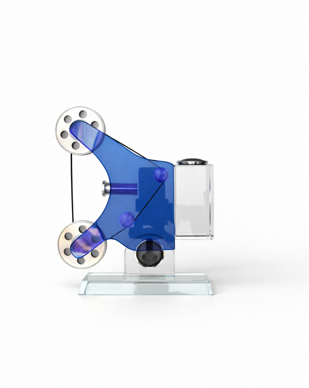 Modern Blue Soundscape Sculpture