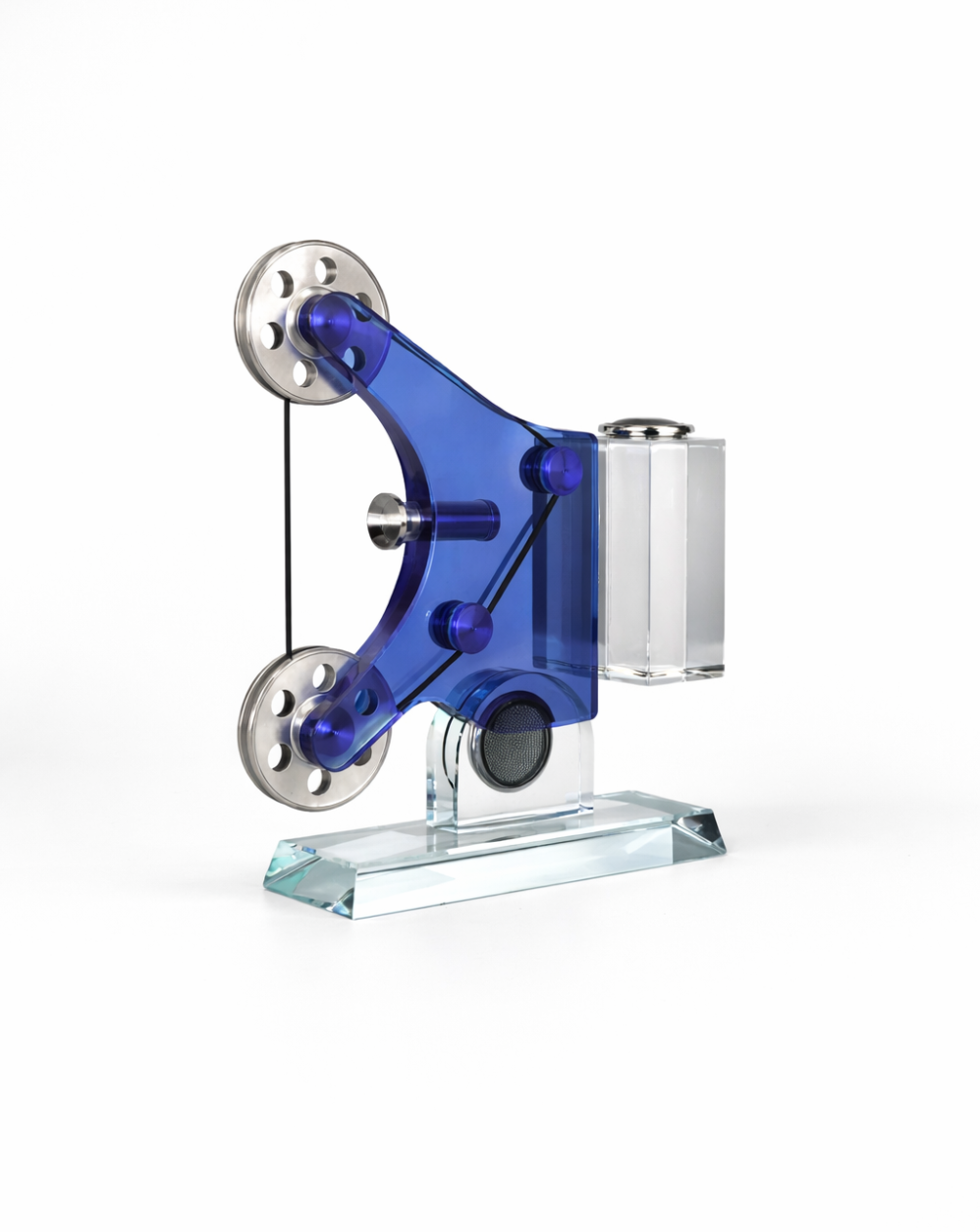 Modern Blue Soundscape Sculpture