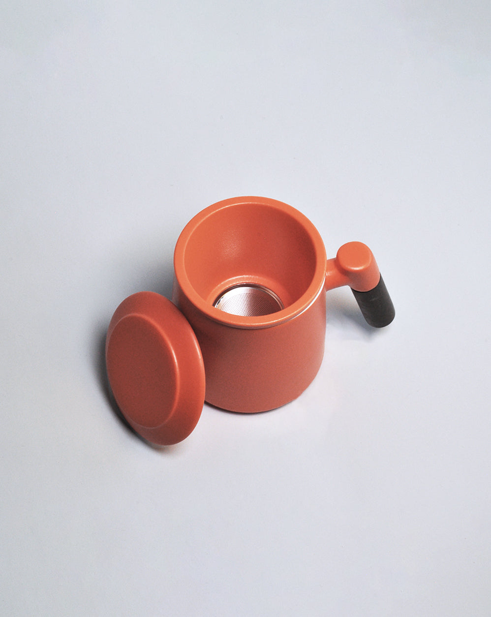 Ceramic Mug with Lid and Strainer