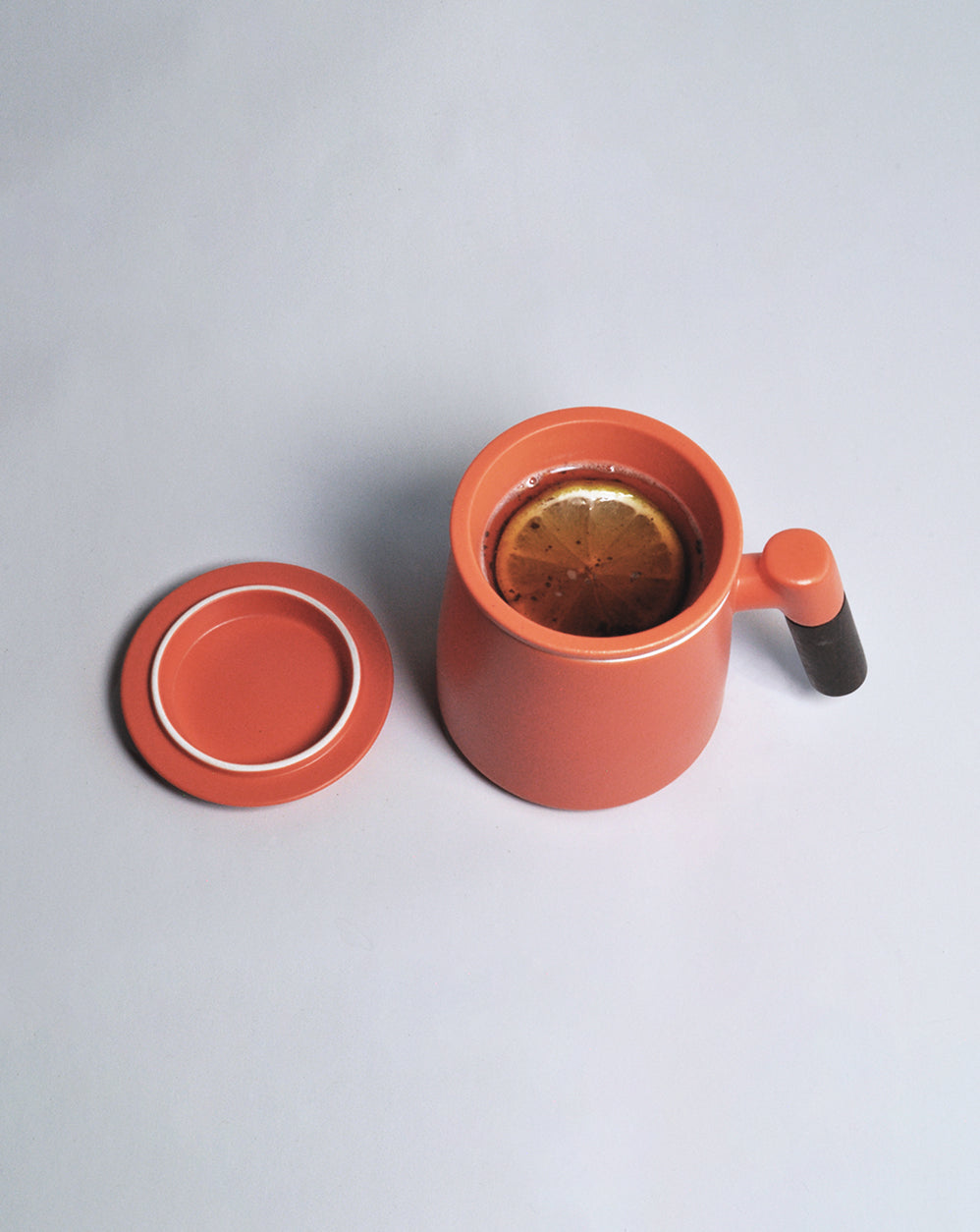 Ceramic Mug with Lid and Strainer