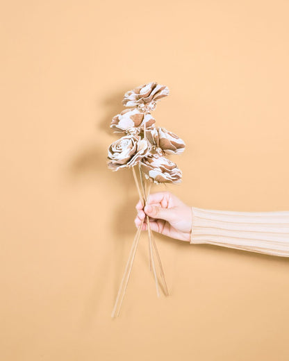 Almond Rose Sola Flower | 5 Stems