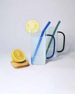 Modern Square Glass Tumbler (Set of 2)