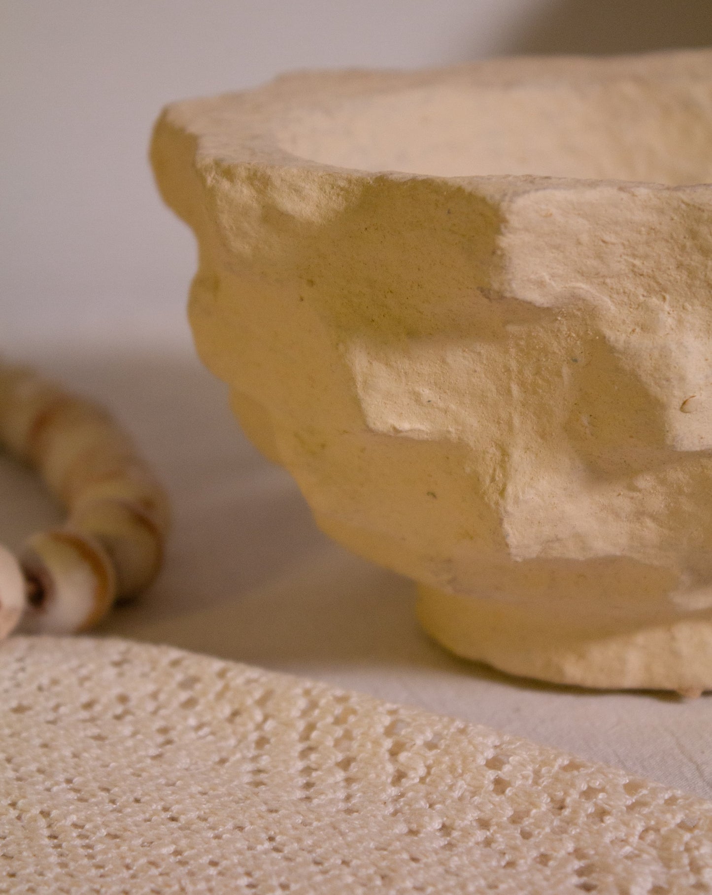 Sculptural Paper Mache Bowl