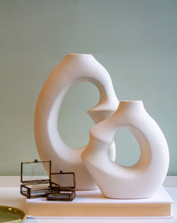 Muse Duo Ceramic Vase Set