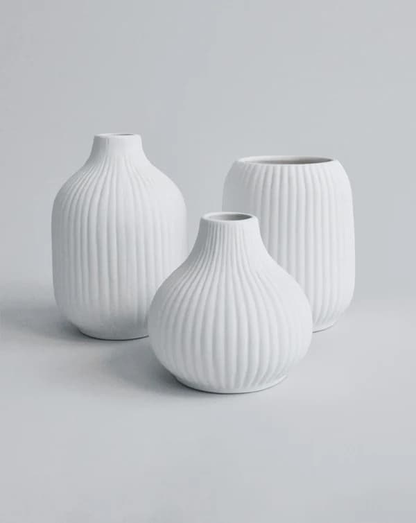 Fluted clay trio (Set of 3)