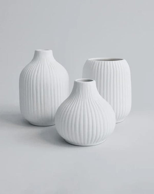 Fluted clay trio (Set of 3)