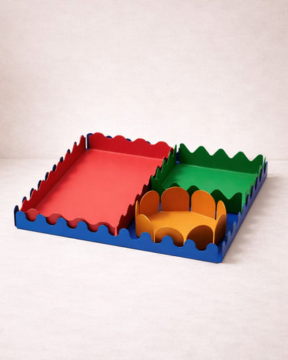 Colourblock Metal Desk Organiser Set of 4