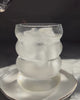 curvesip glass tumbler with wooden lid and straw