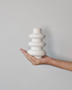 Three Fin Ceramic Vase